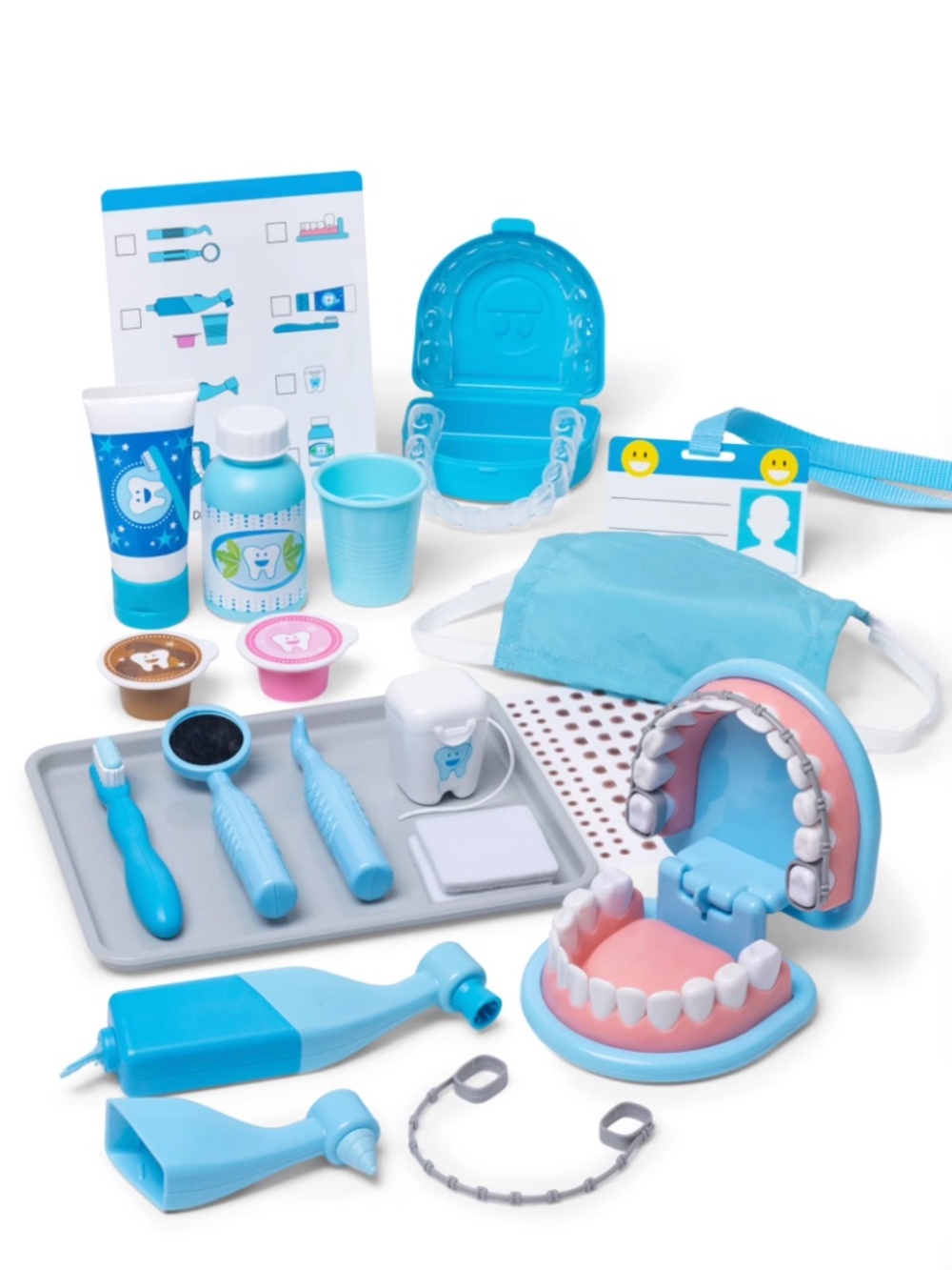 Melissa & Doug Super Smile Dentist Kit With Pretend Play Set of Teeth & Dental